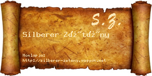 Silberer Zétény névjegykártya